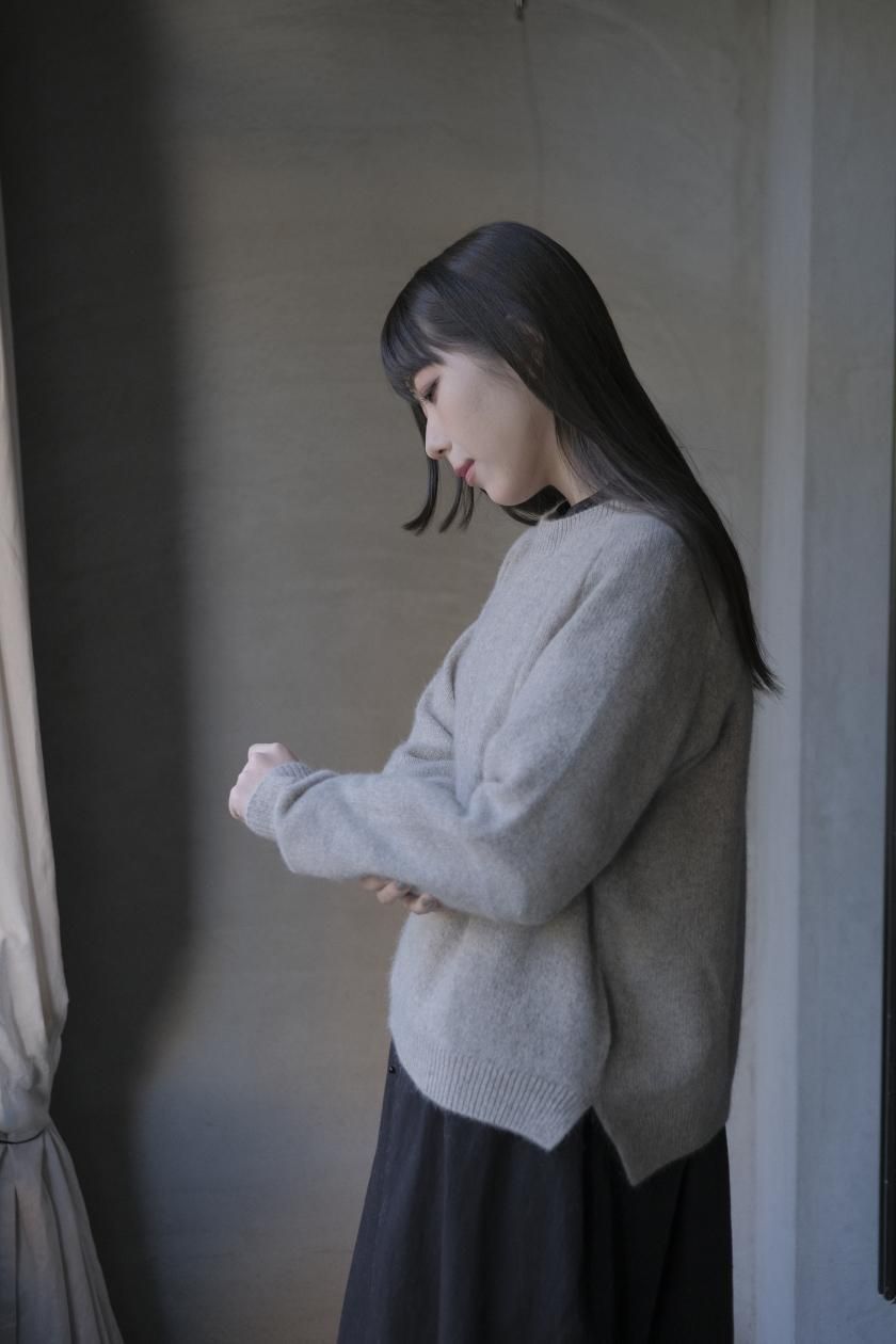 evam eva / wool fox pullover | 弾力のあるメリノウールと