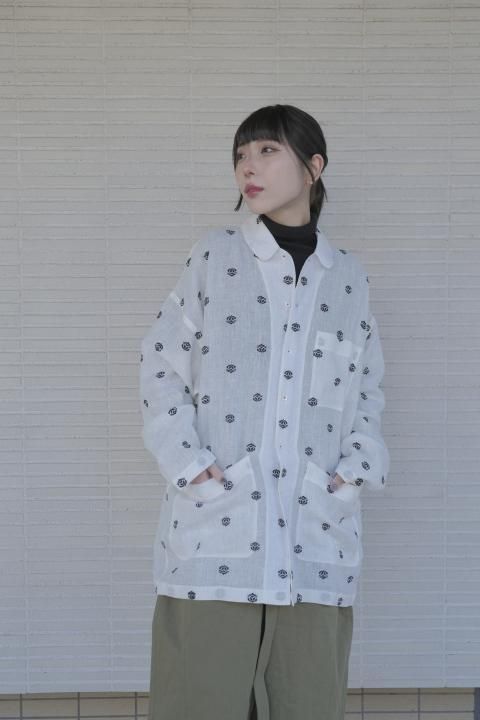 TOWAVASE リネンシャツ TOWAVASE トワヴァーズ champ de fleurs WH リネンブラウス