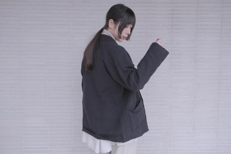 MITTAN SNチャルカkalaコットンジャケット 藍 サイズ3 MITTAN SNチャルカkalaコットンジャケット - 藍×鬱金×墨 - PURAS