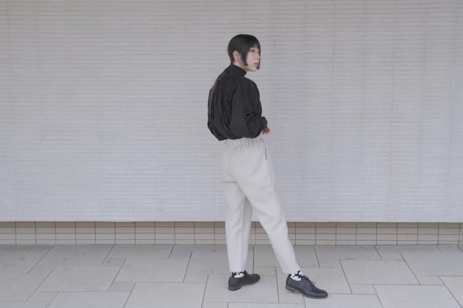 evam eva｜リネンコットンタックパンツ - c a b i n e t