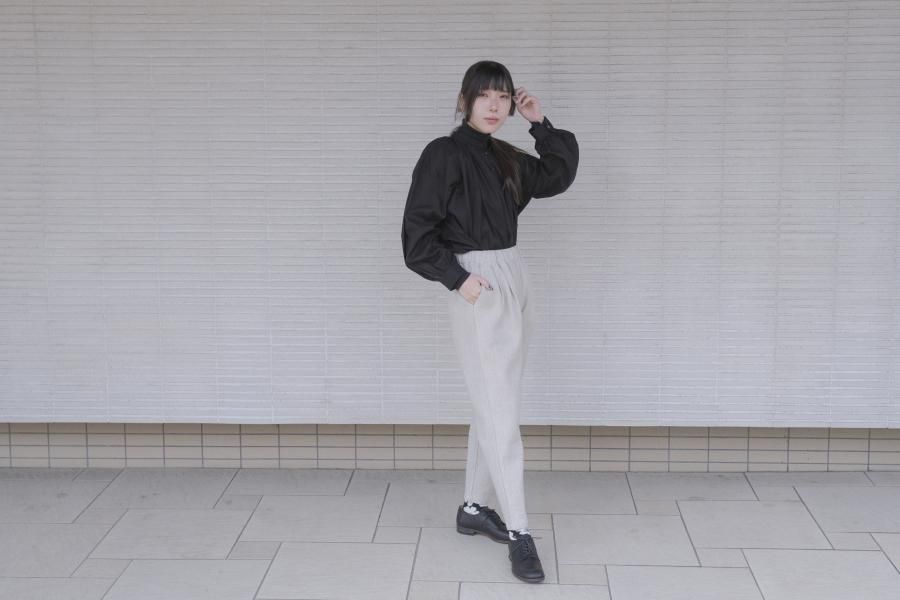 evam eva｜リネンコットンタックパンツ - c a b i n e t