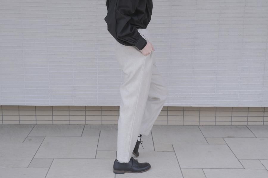 evam eva｜リネンコットンタックパンツ - c a b i n e t