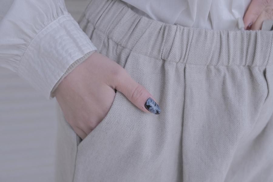 evam eva | リネンコットンワイドパンツ - c a b i n e t