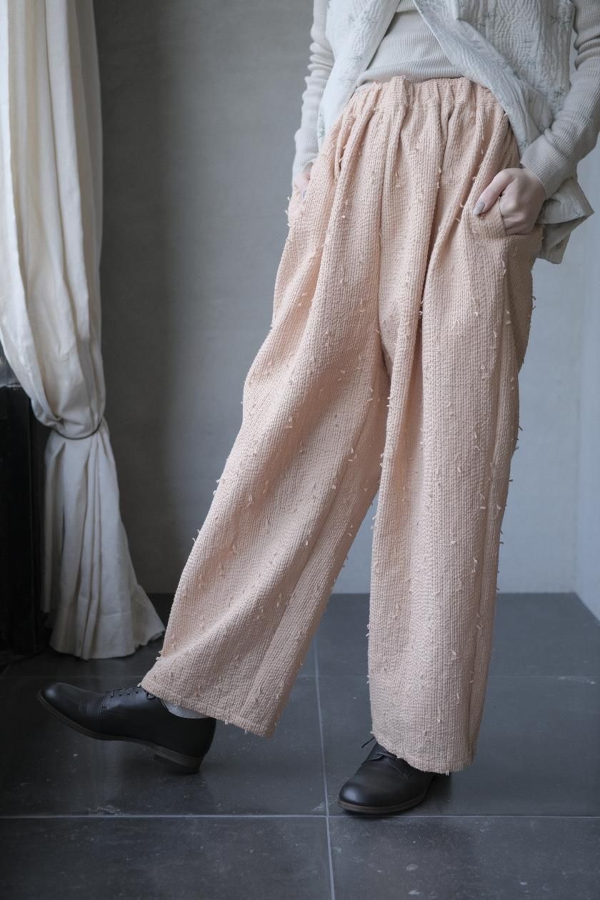 qiri sashiko 刺子ジャガードパンツ qiri｜キリ｜sashiko Jacquard cocoon pants ｜6301P10