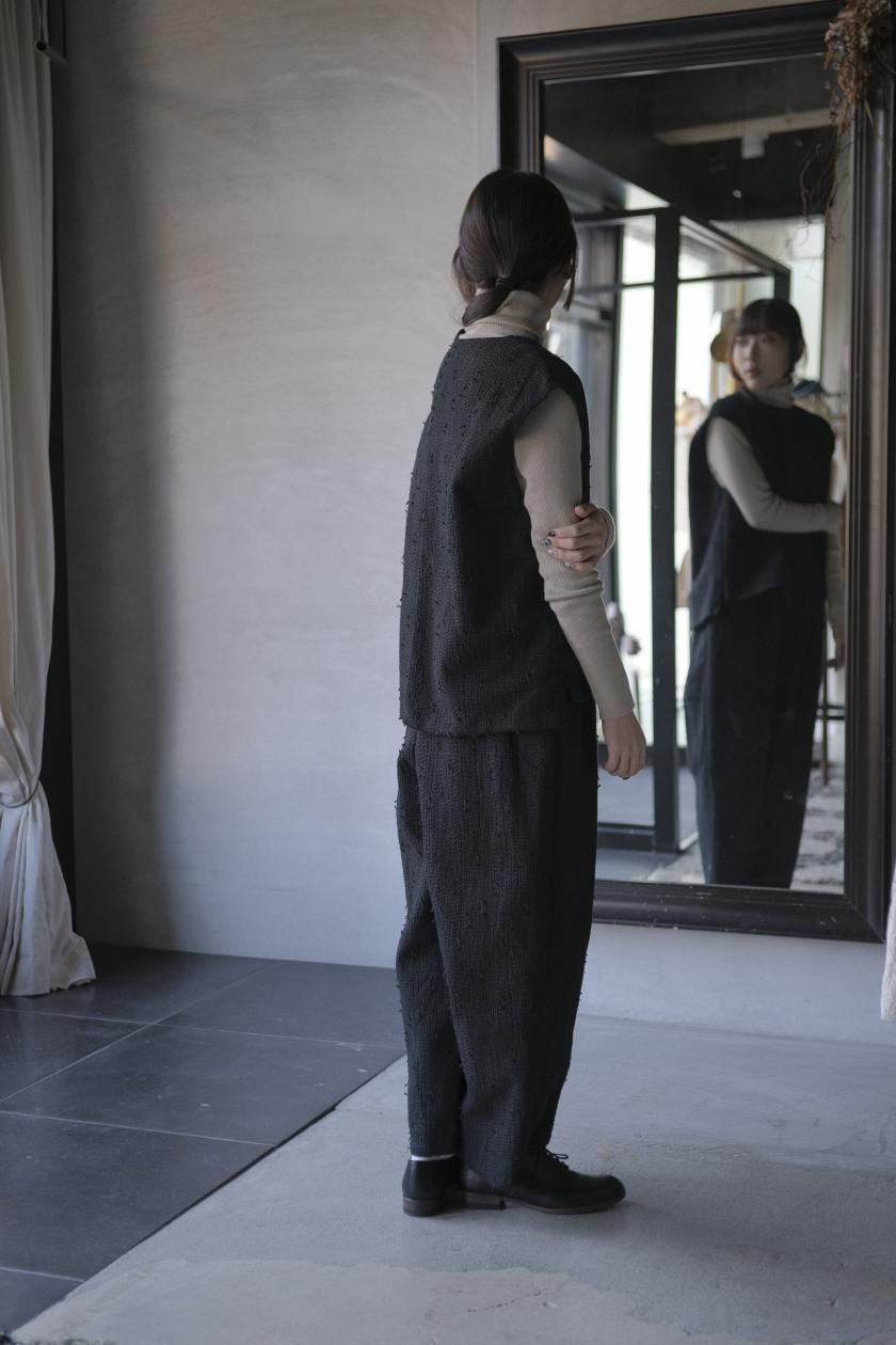 qiri | sashiko jacquard パンツ - c a b i n e t O N L I N E