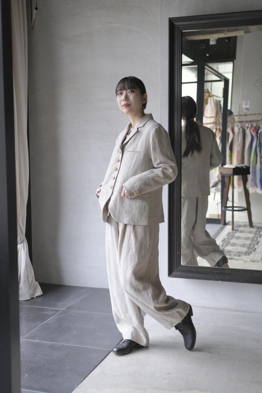 atelier naruse | リネンタックパンツ - c a b i n e t