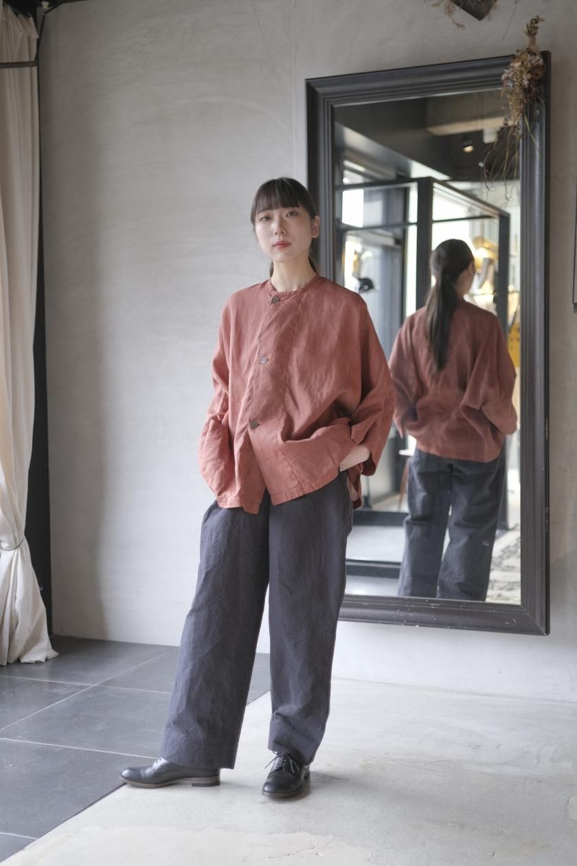 【美品】MITTAN/ミッタン/JK-02ロングジャケット/綿麻/サイズ1/瓶覗 MITTAN | 麻綿高密度ロングパンツ - c a b i n e t O N L I N E