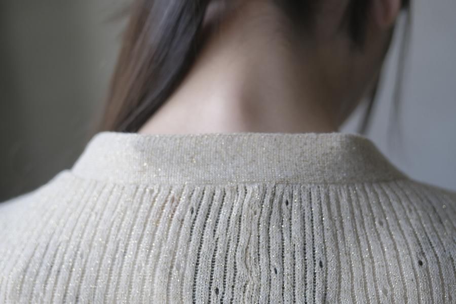 美品 gasaリネンニットカーディガン ベージュ系native villge 美品 gasaリネンニットカーディガン ベージュ系native villge