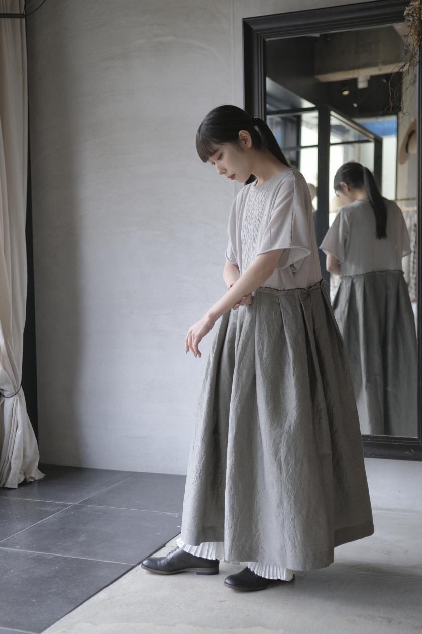 JOURNAL STANDARD - 新品 gasa 白襟ニット ライトグレー toujours nest robe 日記を綴るニットコンビドレス | GASA＊ - c a b i n e t