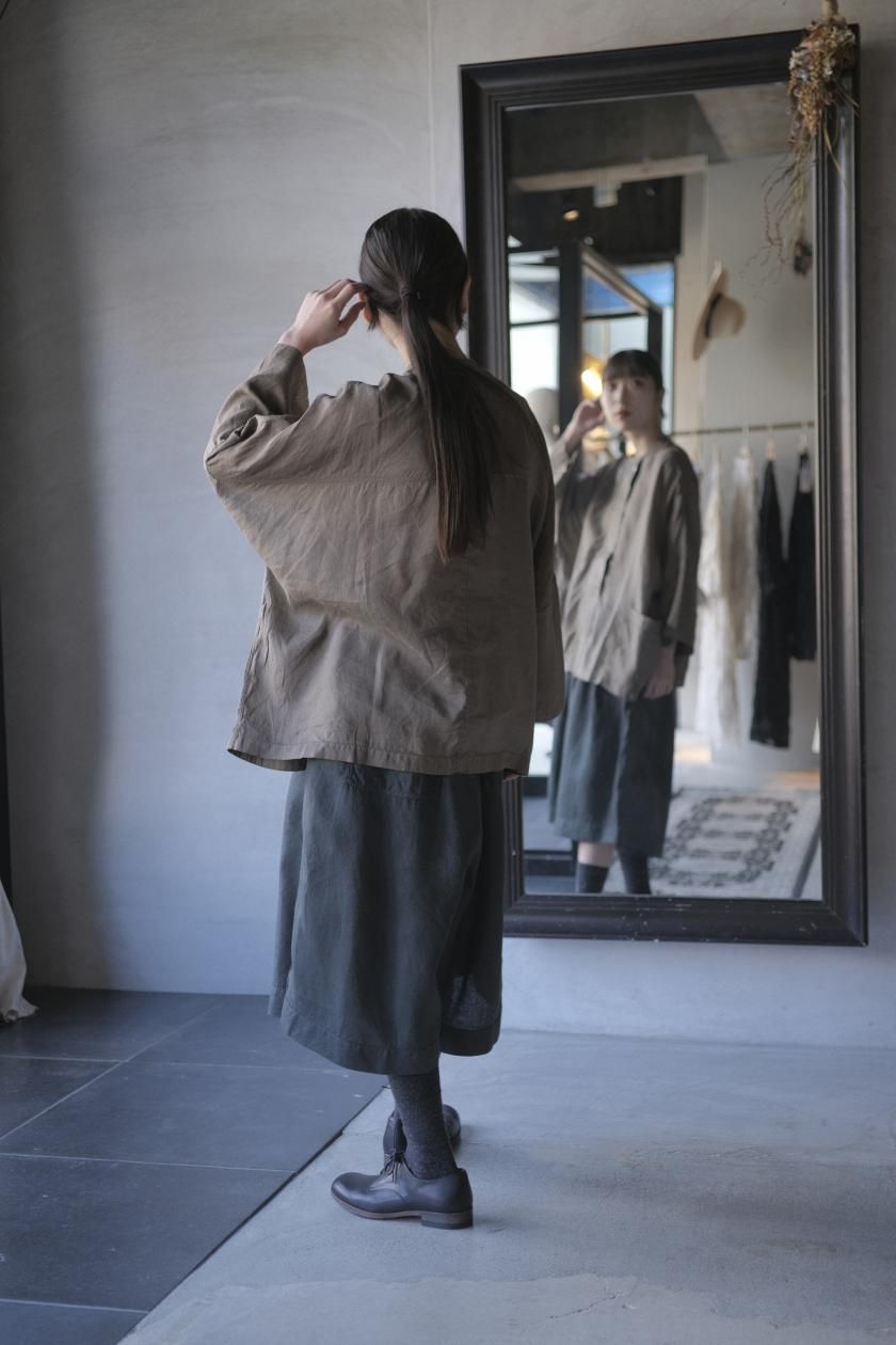 【新品】MITTAN ラミーシルクワイドジャケット 松煙 サイズ2 MITTAN | ラミーシルクジャケット - c a b i n e t O N L I N E