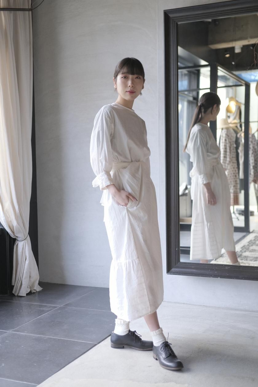 コズミックワンダー　リネン　ワンピース COSMIC WONDER / Crassic linen wool big square dress | COSMIC