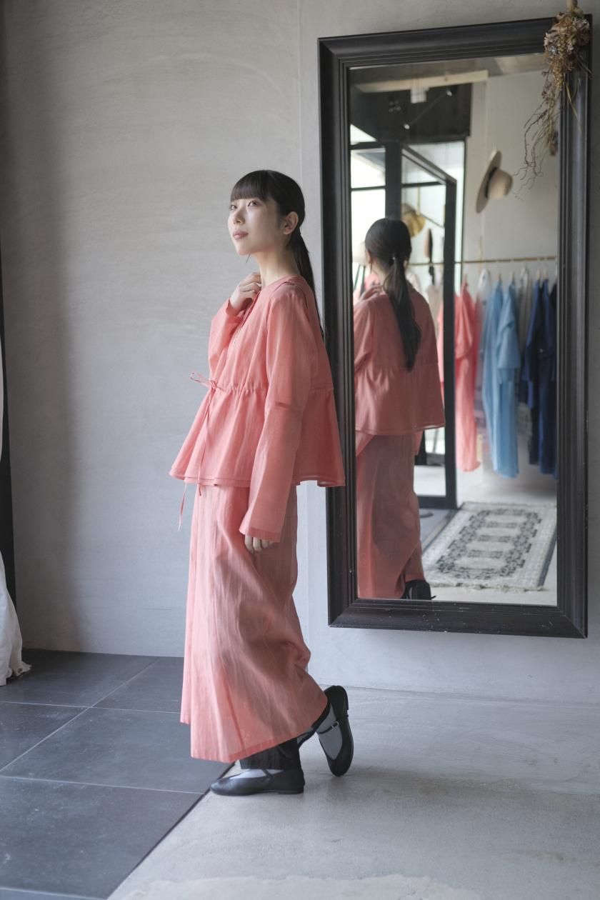 SUSURI | シカーダドレス (coral) - c a b i n e t O N L I N E S T O R E