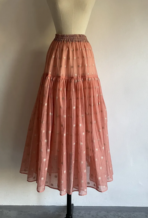 H&#233;riter / floret jacquard skirt