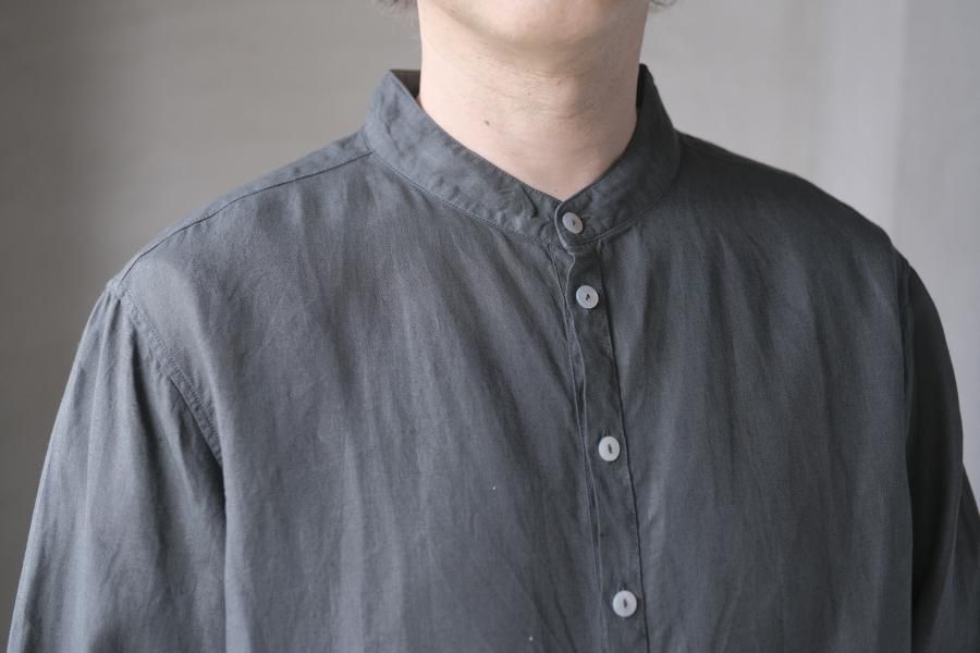 【別注】MITTAN 半袖大麻シャツ 藍×阿仙（濃）サイズ4 MITTAN | 半袖大麻シャツ - c a b i n e t O N L I N E S T O R E