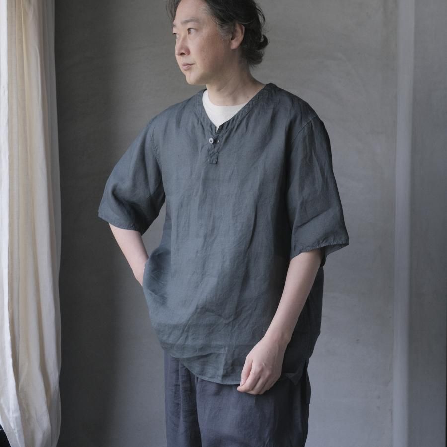 【美品・別注】MITTAN 大麻長袖プルオーバー２ 蓬(濃) サイズ3 MITTAN大麻長袖プルオーバー|草木濃染 - c a b i n e t