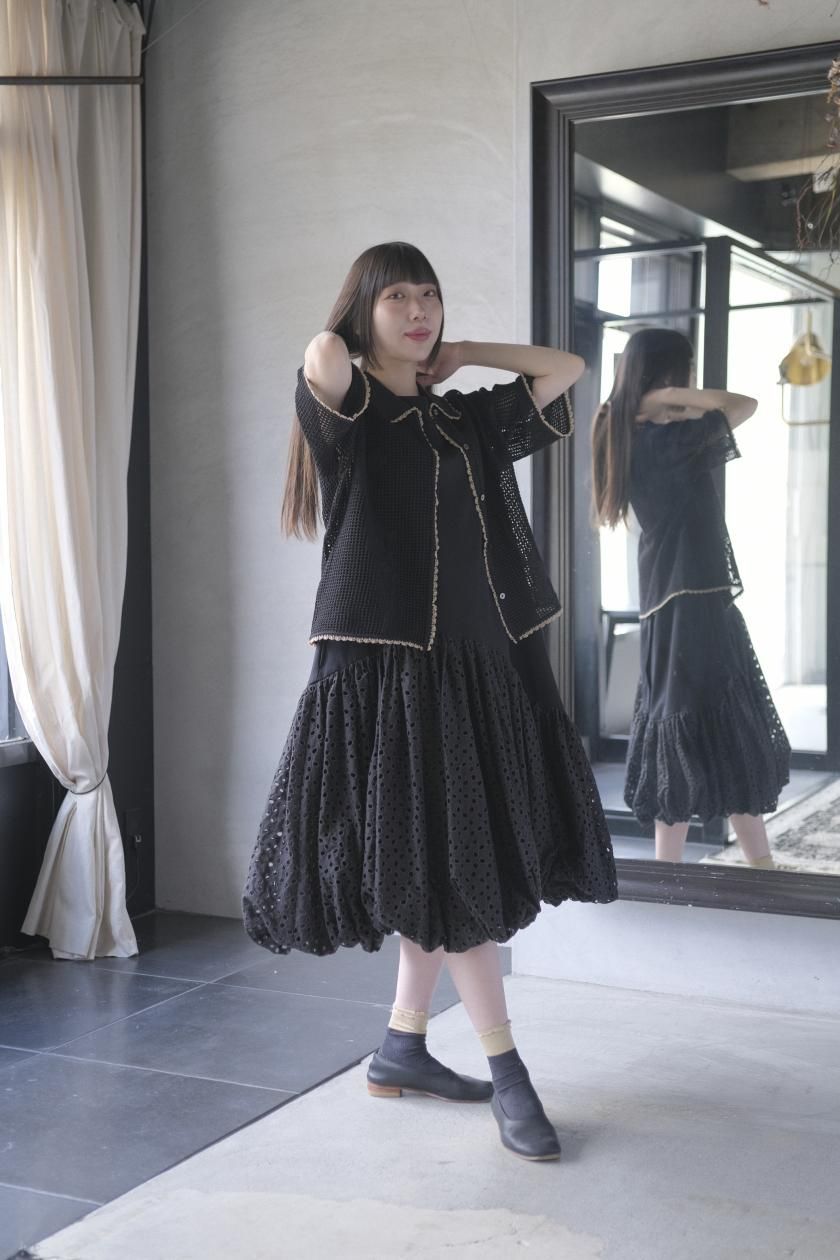 ネイティブビレッジ Shade of a tree ニットベスト No.15:Shade of a tree/Knit bloom vest | oeuf.f