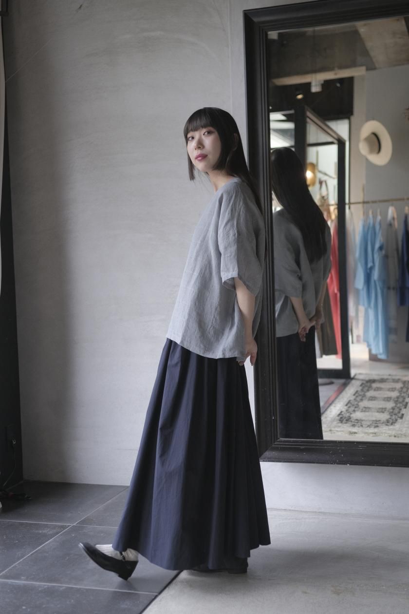 新品未使用　evam eva リネンプルオーバーE251K168 アイボリー evam eva エヴァムエヴァ リネンプルオーバー linen pullover