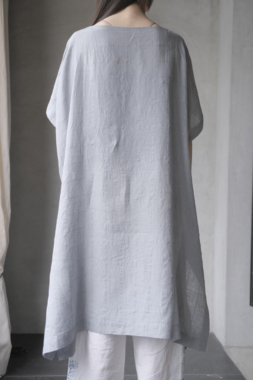 evam eva | リネン刺し子ポンチョ - c a b i n e t O N L I N E S T O R E
