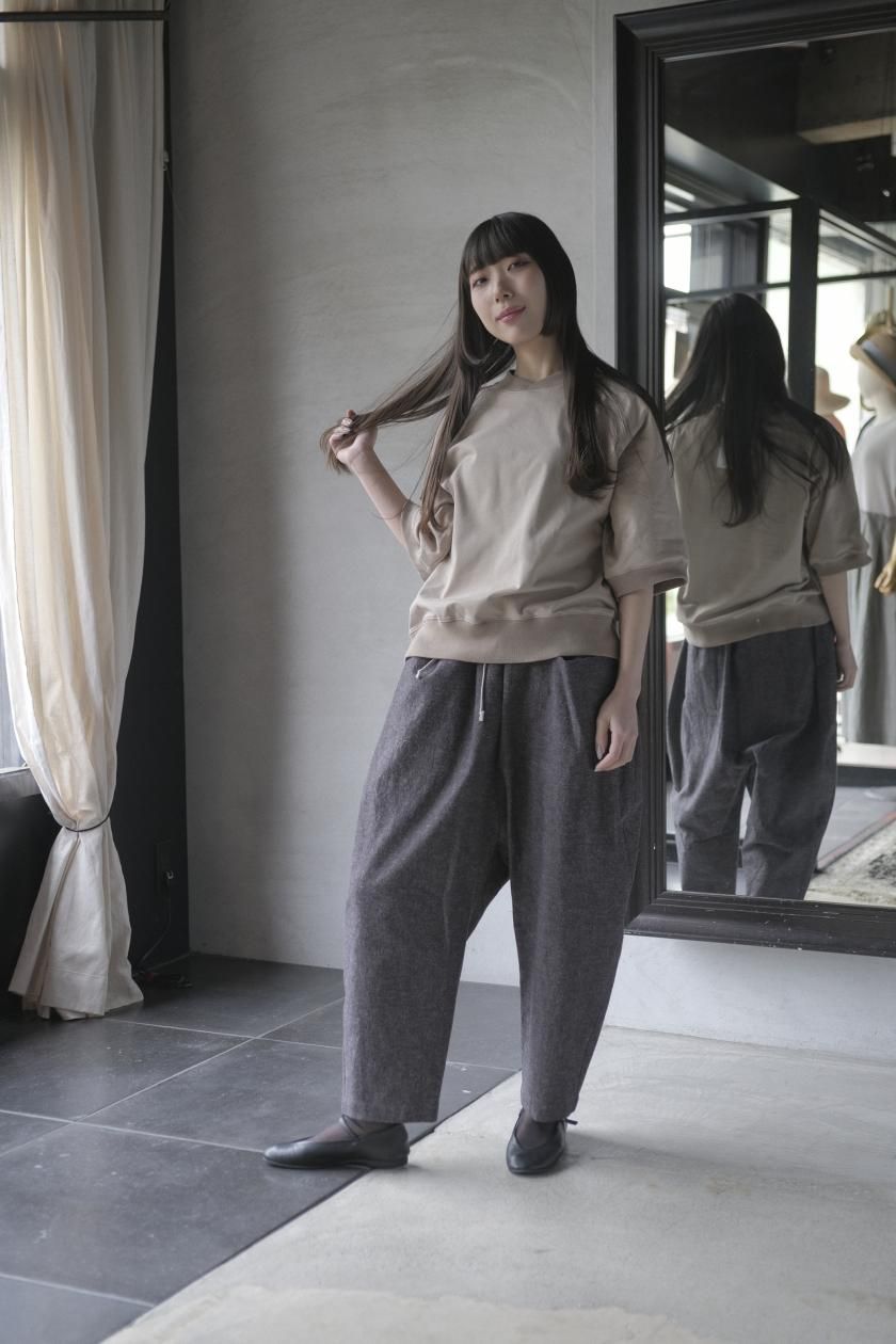atelier naruse | コットンリネン マルチストライプ スモック
