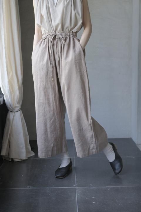 GUPTIHA / Easy pants (Flax Beige)