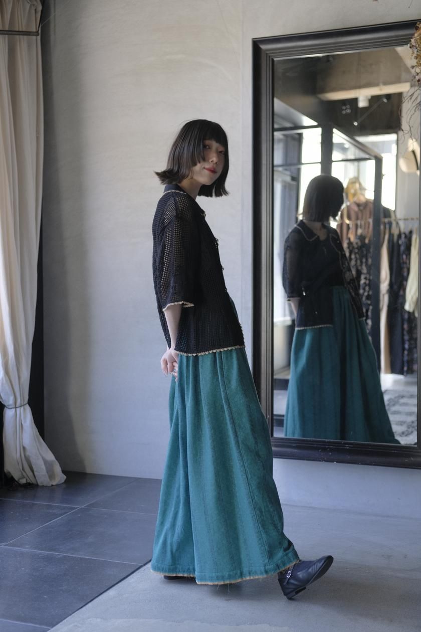 gasa* ガサ　リネン　フレア　ギャザースカート GASA＊ ギャザースカート | 受け継ぐこと - c a b i n e t O N L I N E