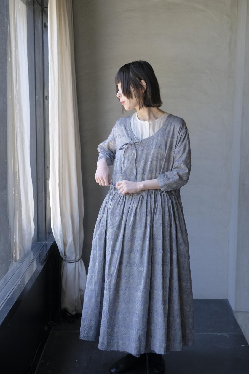 GASA ガサ　linen×cotton ワンピース GASA* 【定価7.1万】ガサ GASA *東方の旅ワンピース*Mグリーン