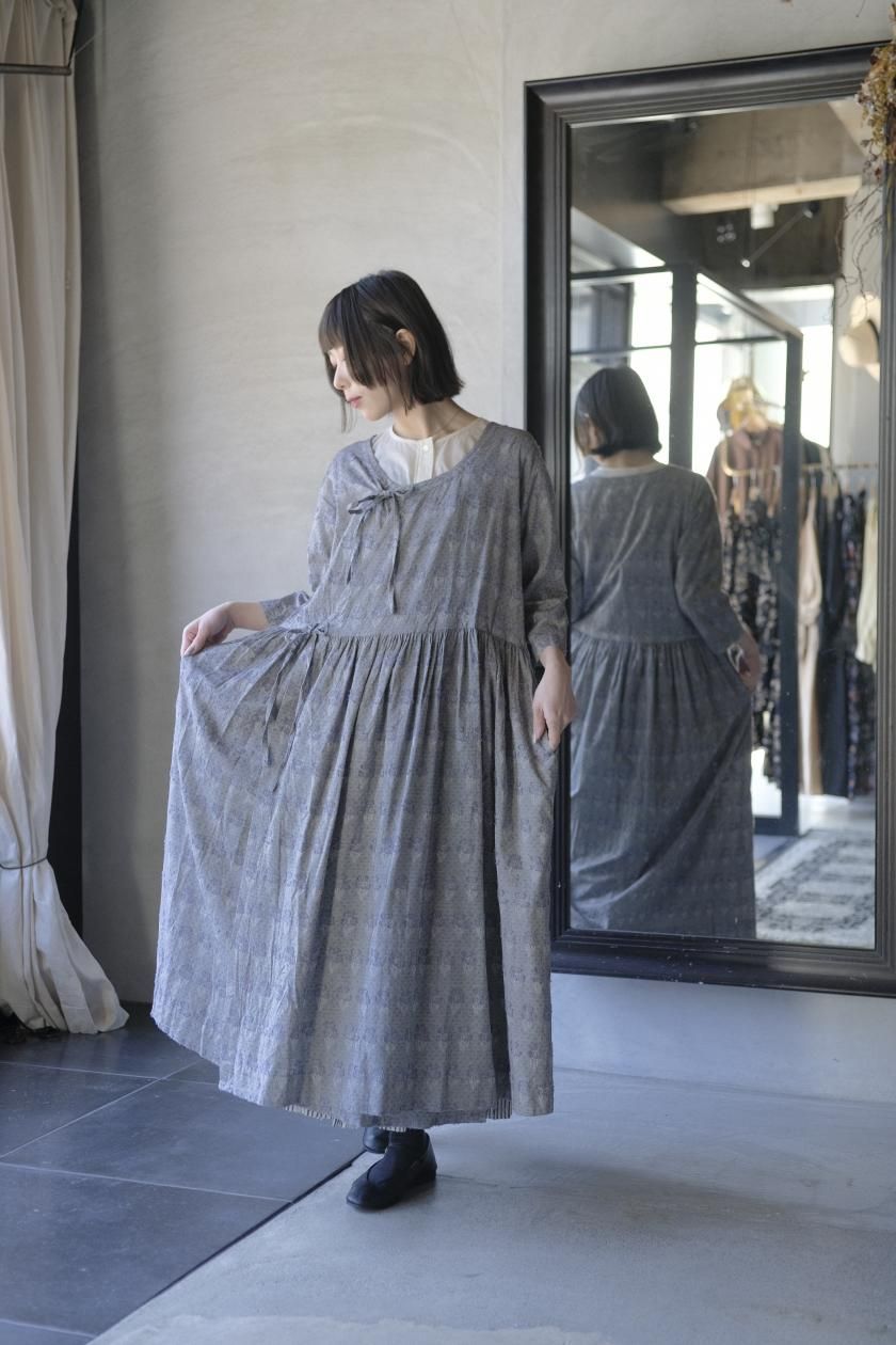 gasa カシュクールワンピース　羽織り　リネン100％ GASA＊ 収穫を待つ カシュクールワンピース - c a b i n e t