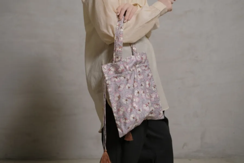 BUNON / Embroidery Drawstring Bag,