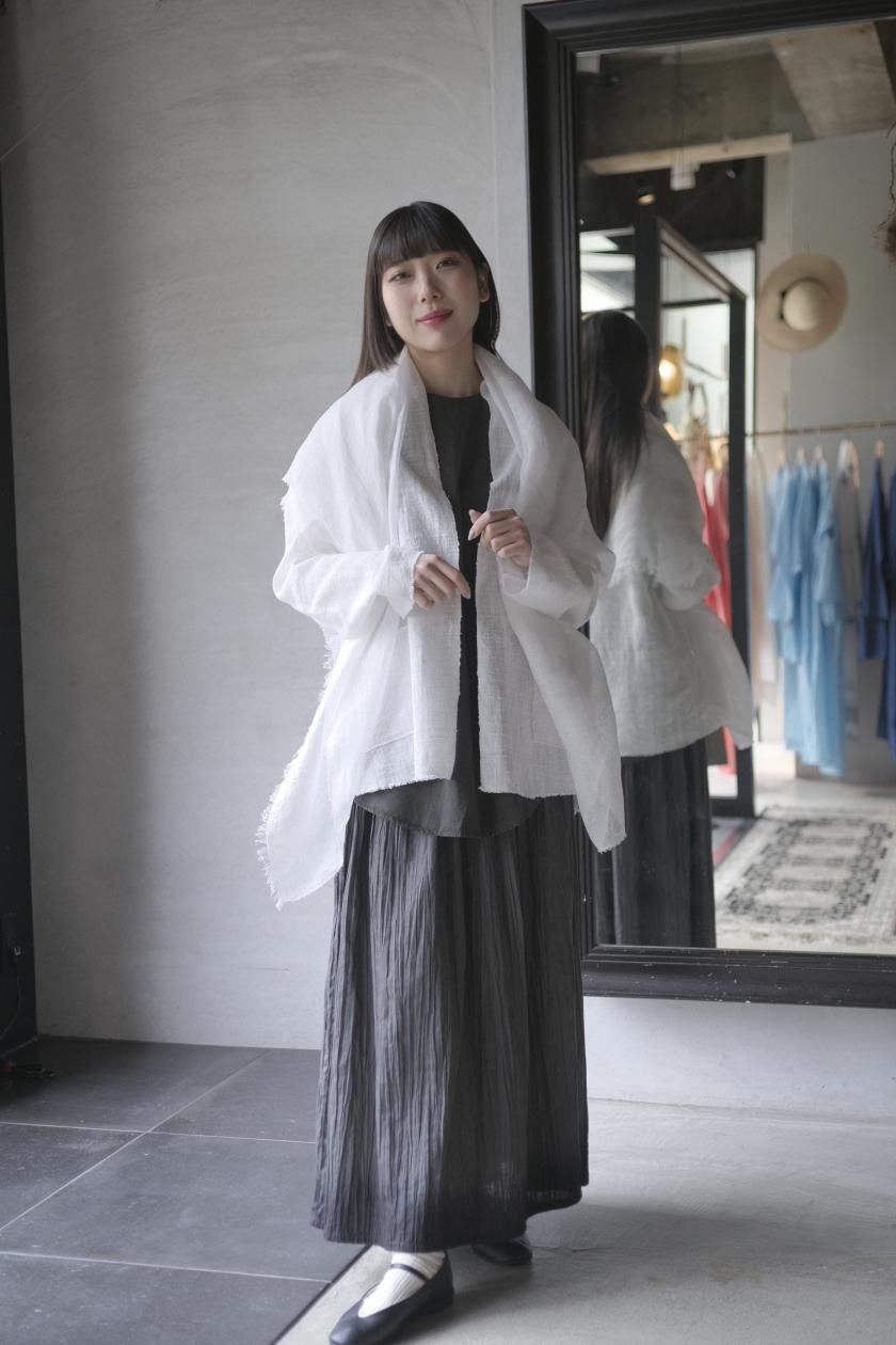 cosmic wonder サークルtシャツ COSMIC WONDER】Cotton silk typewriter circle shirt/Ryukyu