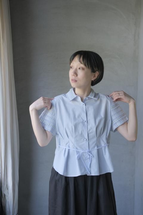 ASEEDONCL&#214;UD / garden instrumentalist blouse(Light blue).