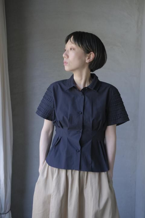ASEEDONCL&#214;UD / garden instrumentalist blouse(Navy).