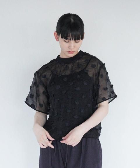<img class='new_mark_img1' src='https://img.shop-pro.jp/img/new/icons14.gif' style='border:none;display:inline;margin:0px;padding:0px;width:auto;' />qiri / ɹdot jacquard blouseʥ