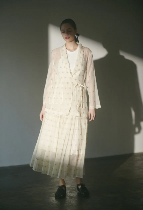 H&#233;riter / floret jacquard skirt