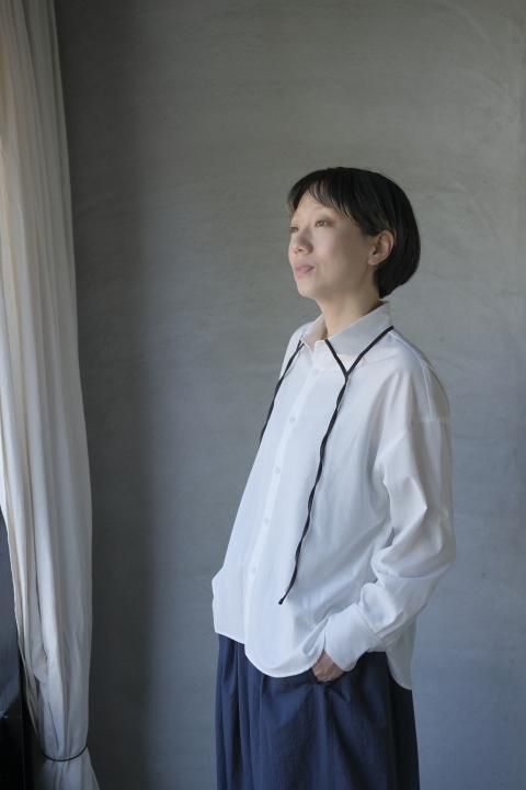 mintdesigns / NEGATIVE SPACE COLLAR SHIRT ͥƥ֥ڡ顼