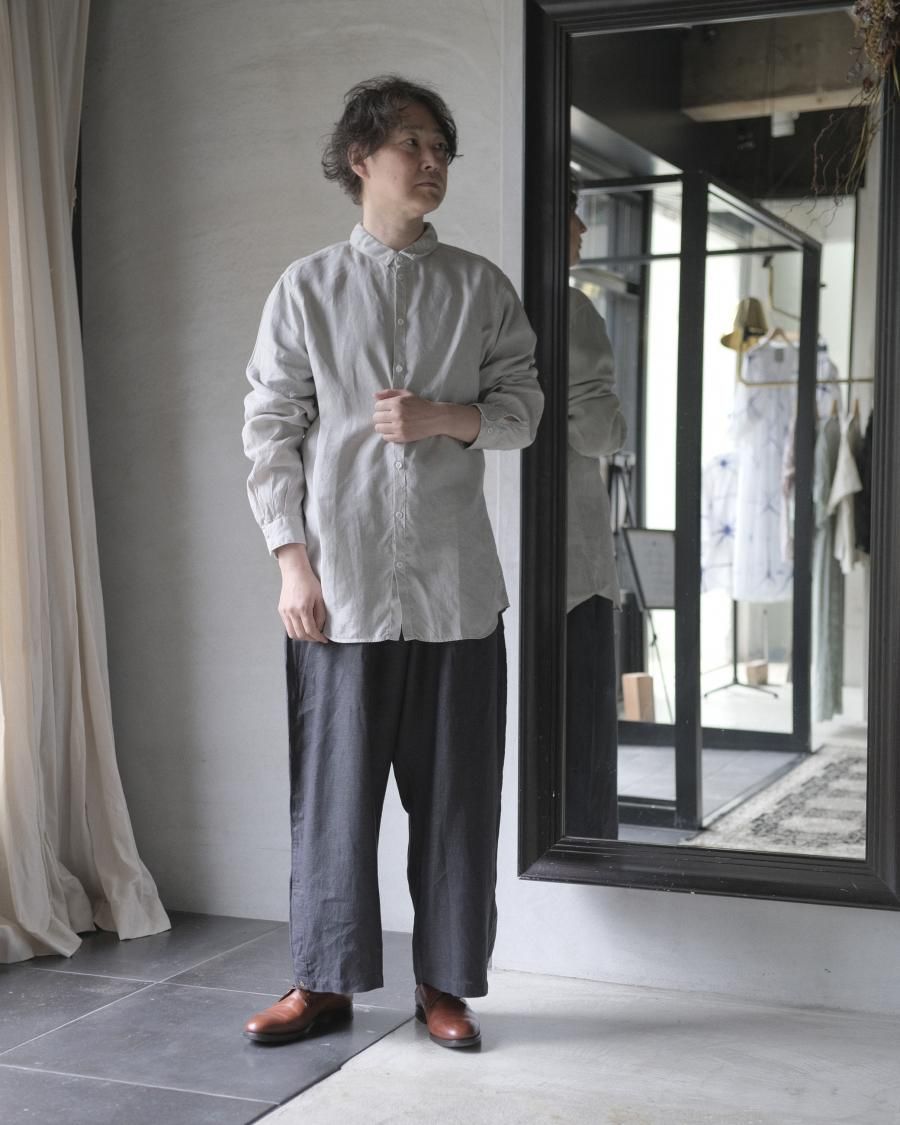 MITTAN 大麻シャツ大 | 薄灰色 - c a b i n e t O N L I N E