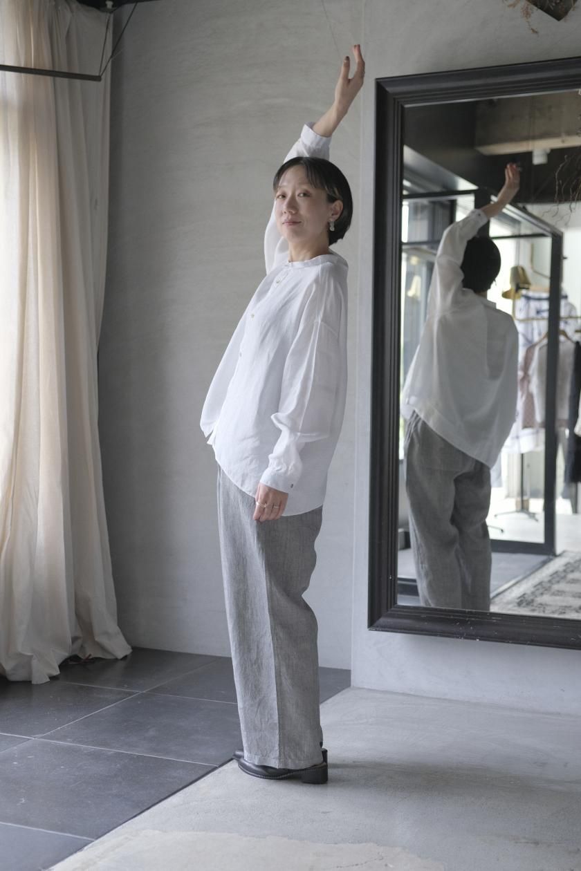 MITTAN 大麻シャツ大　　サイズ3 灰茶 MITTAN 大麻シャツ大 サイズ3 灰茶 MITTAN 大麻シャツ大サイズ3 灰茶