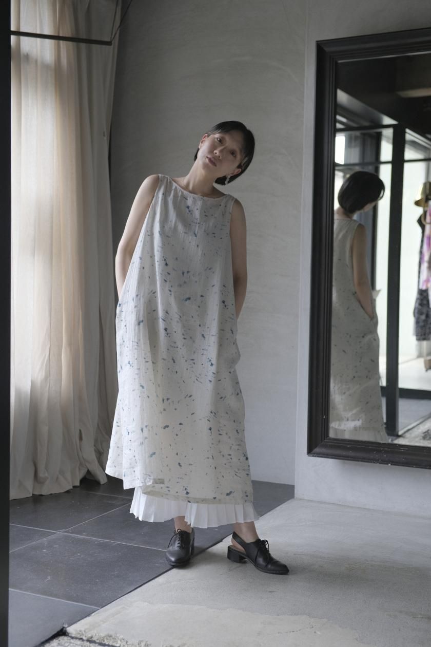 evam eva | プリントスリーブレスワンピース - c a b i n e t