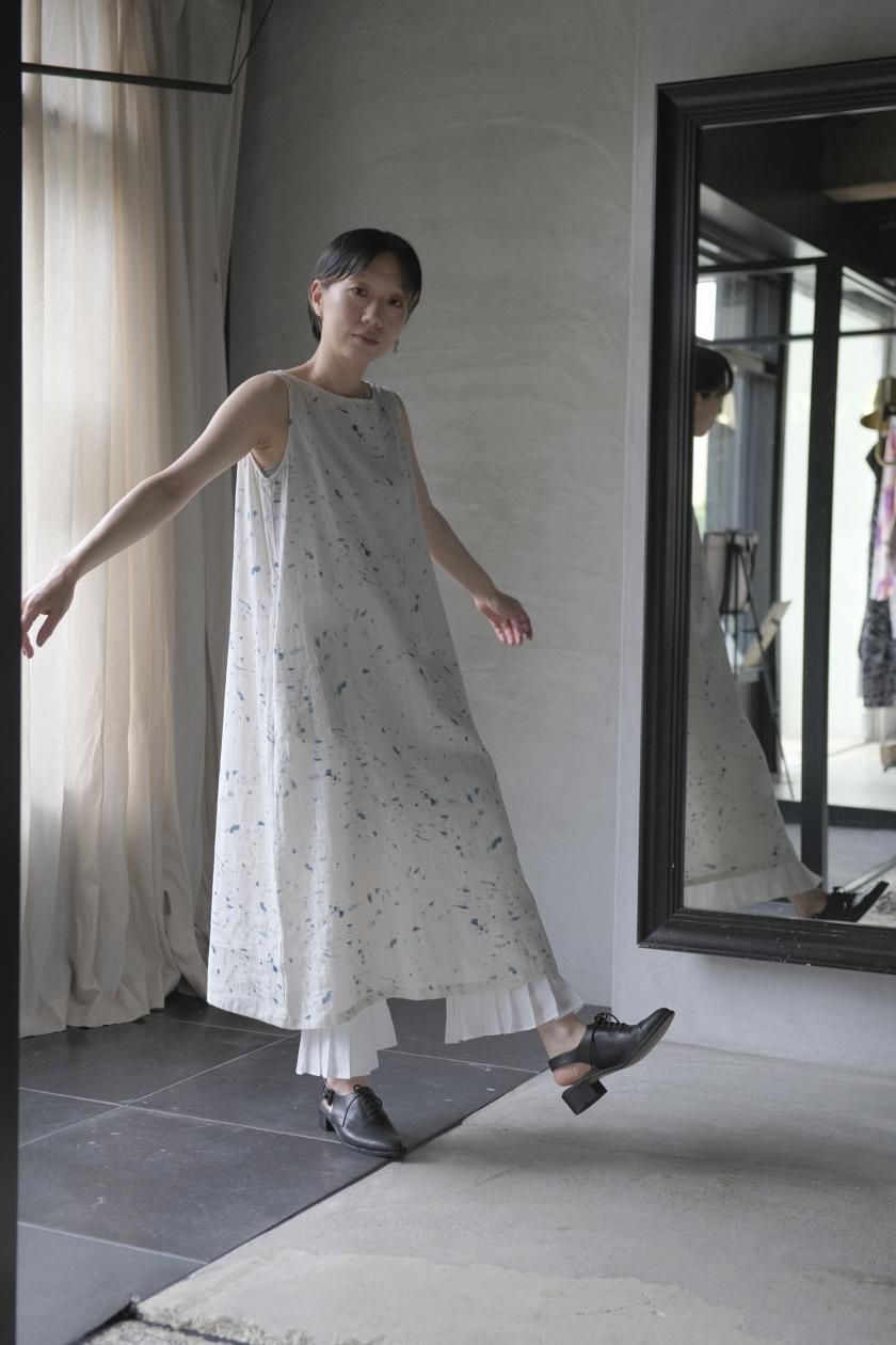 Hachi no Mise様 evam eva リネン スリーブレス ワンピース Hachi no Mise様 evam eva リネン スリーブレス ワンピース