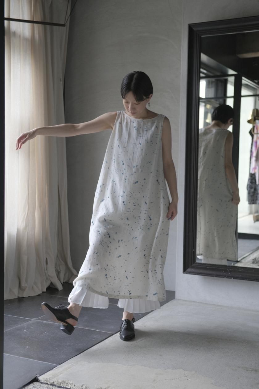 evam eva | プリントスリーブレスワンピース - c a b i n e t