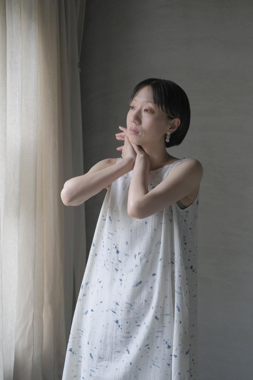 evam eva | プリントスリーブレスワンピース - c a b i n e t