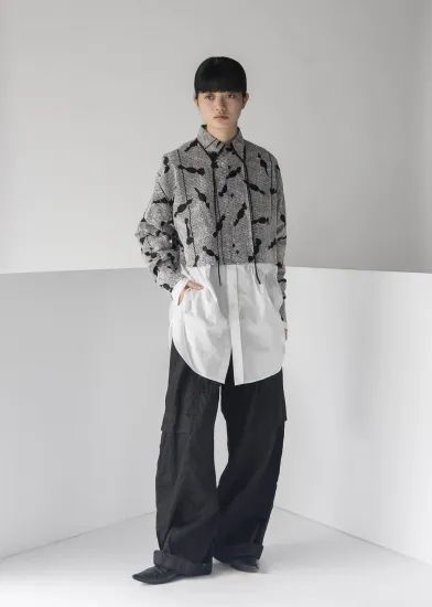 <img class='new_mark_img1' src='https://img.shop-pro.jp/img/new/icons14.gif' style='border:none;display:inline;margin:0px;padding:0px;width:auto;' />mintdesigns /  CRASH SATIN LOOSE WIDE PANTS å奵ƥ롼磻ɥѥġBLACK