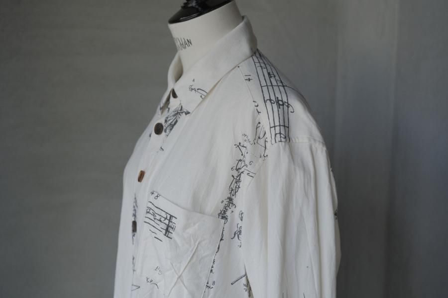 YUTA MATSUOKA｜25a30clpswpr ホワイトプリントシャツ