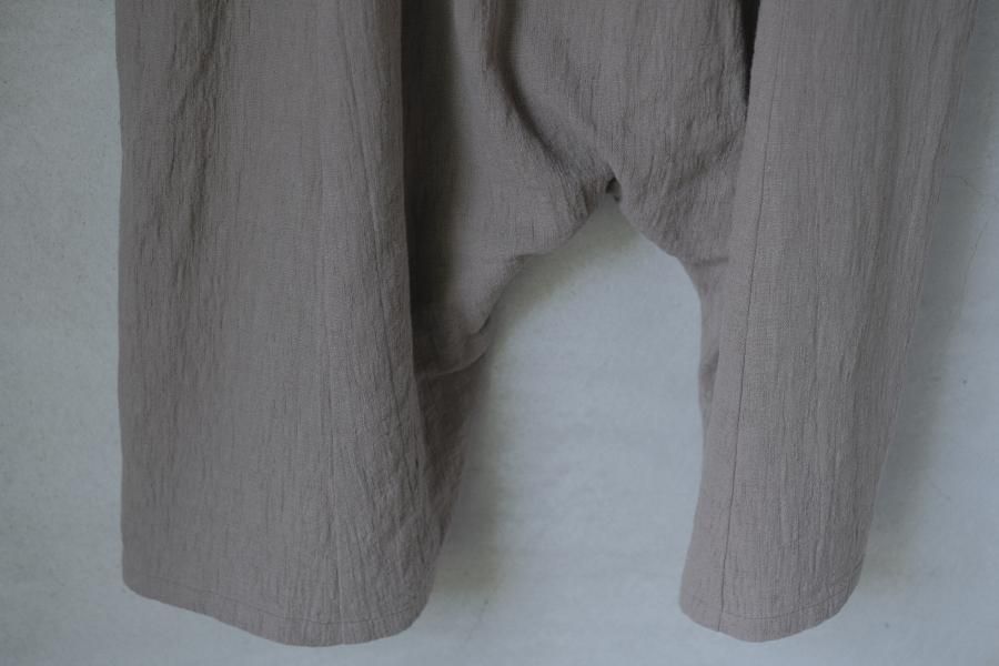 ★evam eva　リネンコットン　サルエルパンツ　オフホワイト　フリー evam eva | リネンコットンサルエルパンツ - c a b i n e t