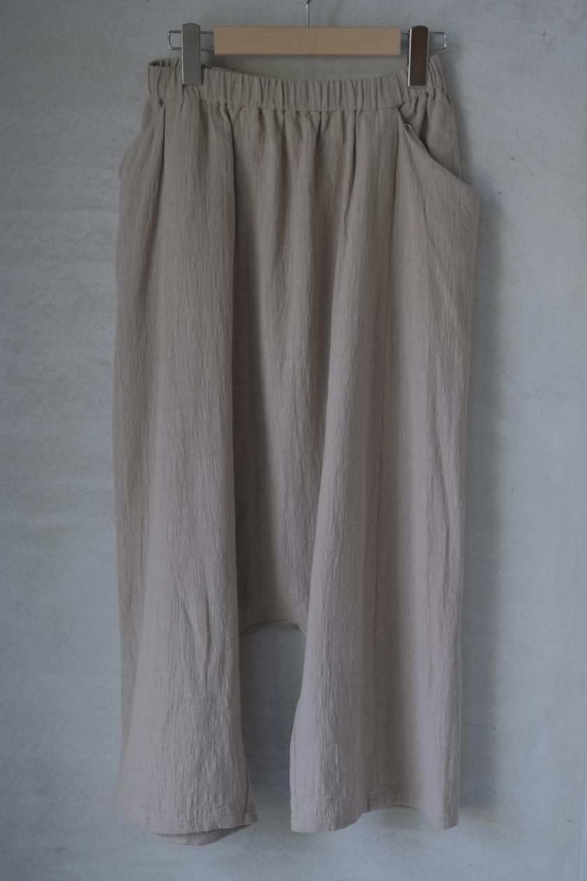 美品★evam eva vie リネンサルエルパンツ M831-7 evameva (エヴァムエヴァ) linen sarrouel pants / リネン