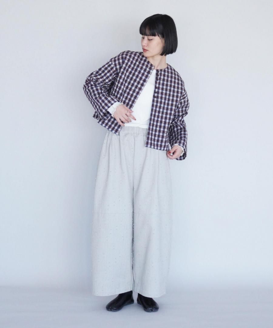 qiri | sashiko check ジャケット - c a b i n e t O N L I N E