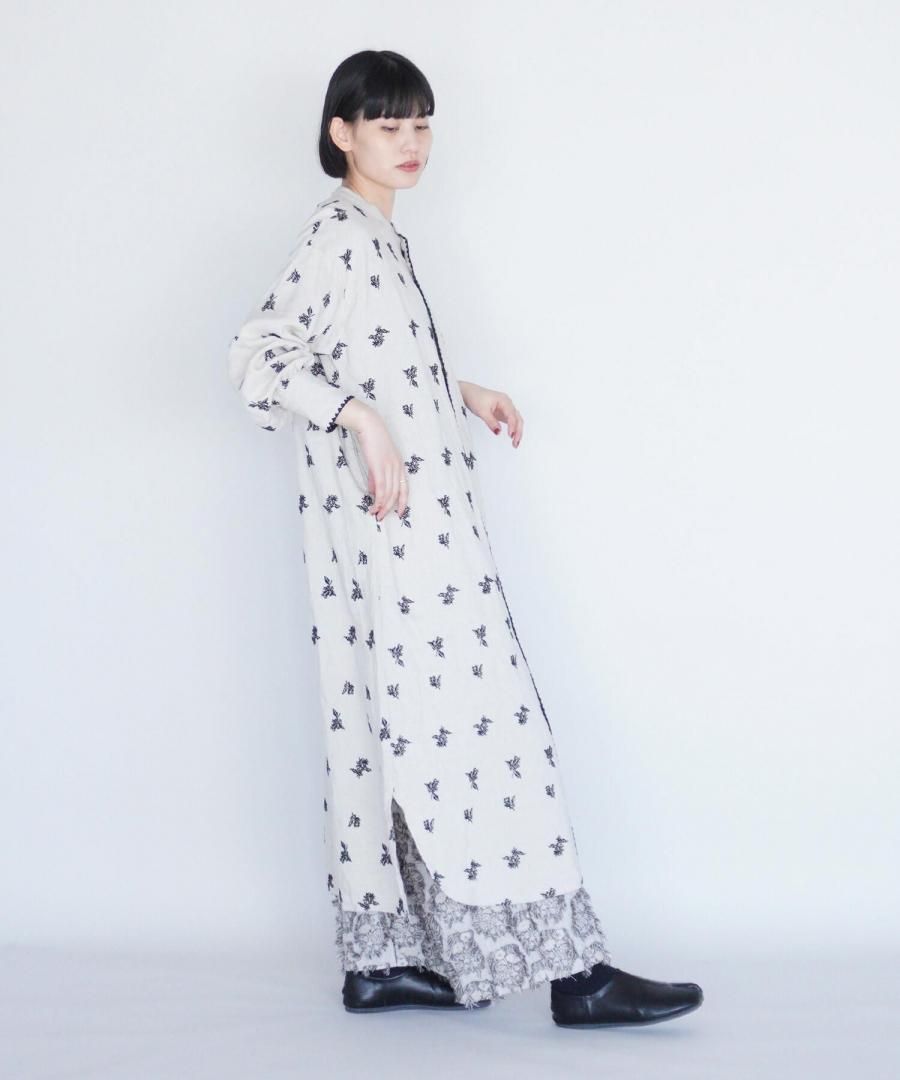 qiri | 金木犀刺繍ワンピース - c a b i n e t O N L I N E