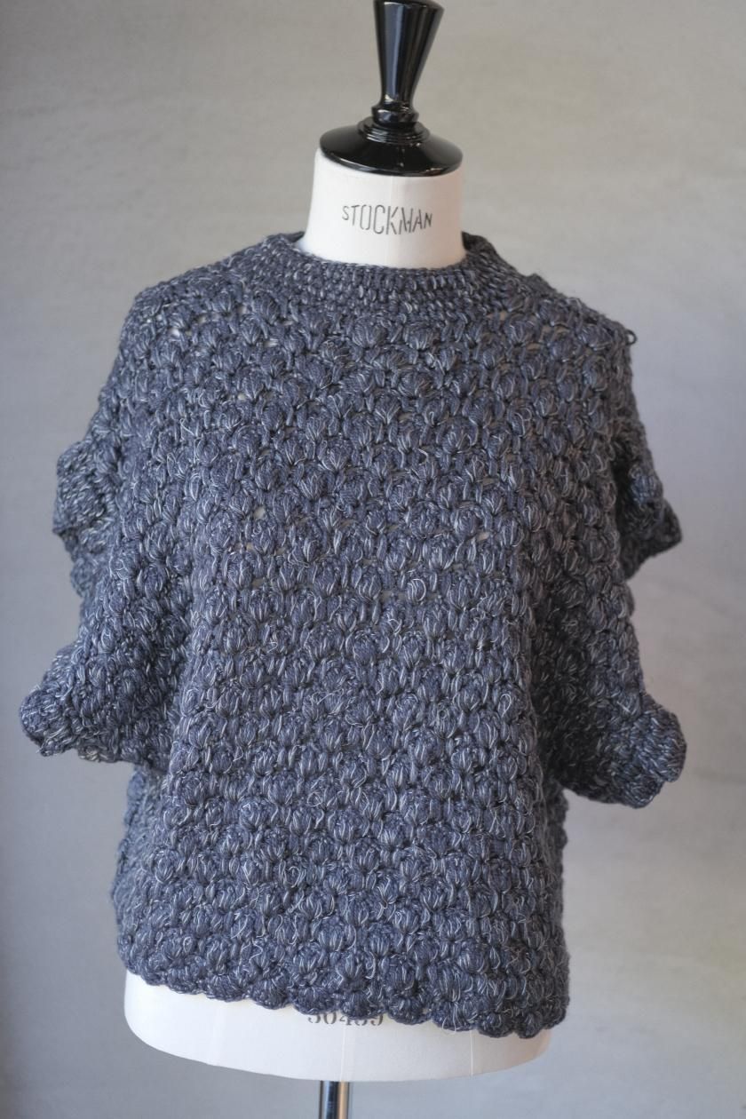 BUNON Hand Crochet Gilet | Gray - c a b i n e t O N L I N E S T O R E