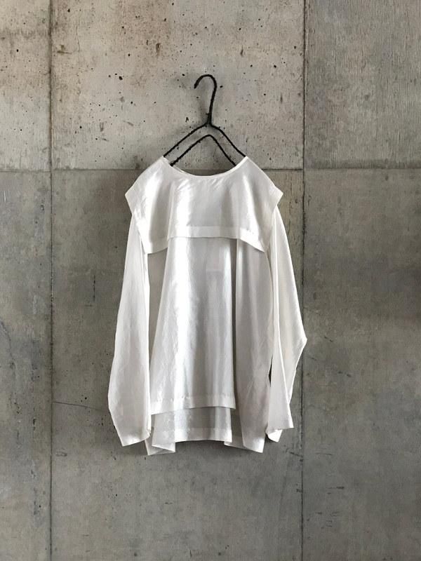 トップス BUNON Silk Back button blouse & gilet Silk Back button blouse&gilet（2color） - poooL (online shop)