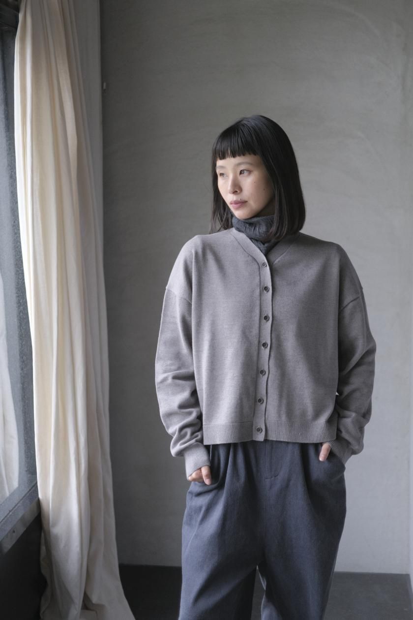 コットンウールニットカーディガン | atelier naruse - c a b i n e t