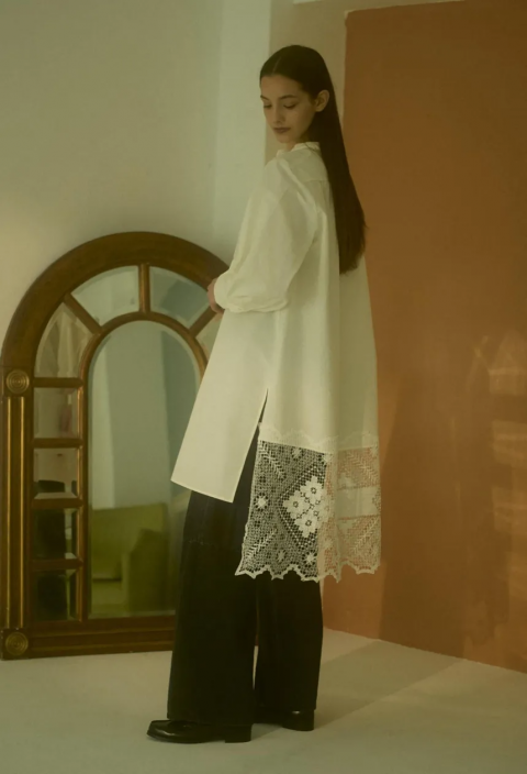H&#233;riter / tuscany lace dress shirt 